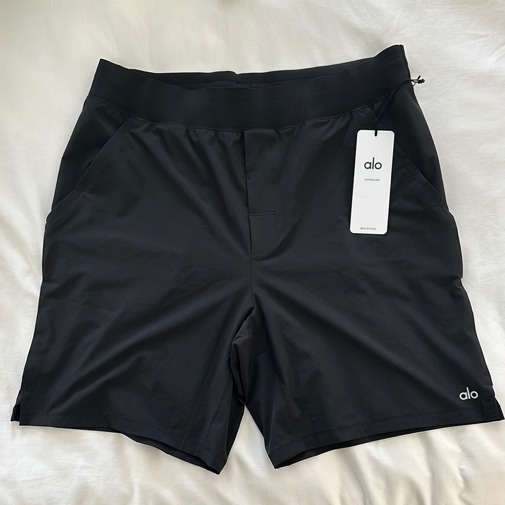 Alo Yoga Black Repetition Shorts